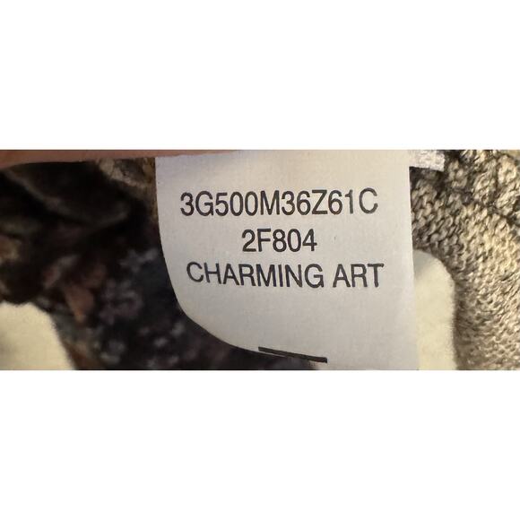 Floral Long Sleeve Knit Tunic Sweater Women’s Size L Bohemian Hippie Patchwork - Picture 7 of 10